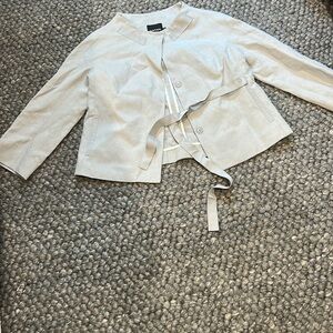 Natan Edition 5 Linen Blend Ribbon Lined Blazer Jacket Size 38